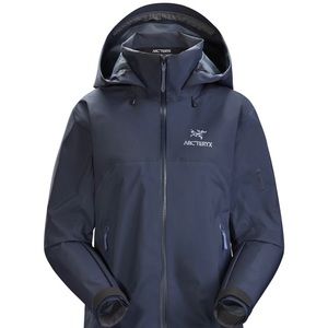 EUC Large Arteryx BETA AR Kingfisher (Navy) Gore Tex Shell